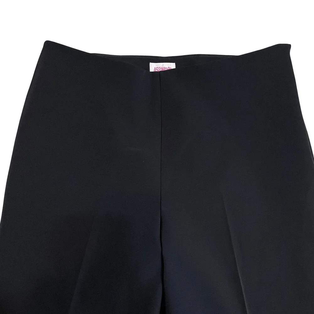 Leggiadro‎ 8 Black Side Zipper Polyester Blend Slim Leg Ladies Pants